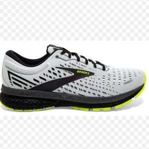 Brooks Ghost 13 Women's Running Shoes - Gray and Neon Green